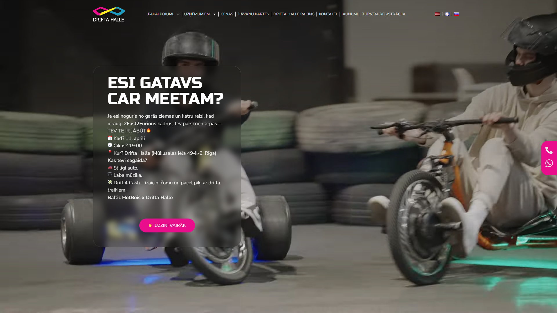 Drift Halle — drifta kluba mājaslapa