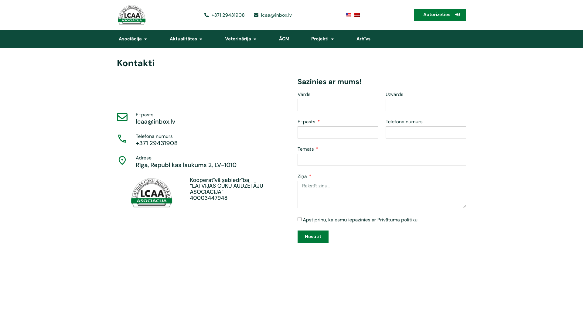 Kontaktu lapa